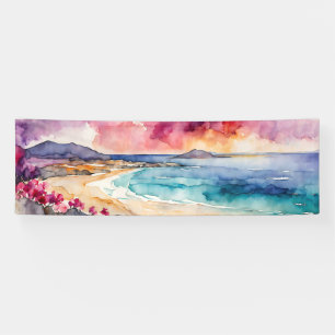 Wide Seascape Mediterrane Lila Ruhe Banner