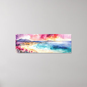 Wide Seascape Mediterrane Lila Ruhe Leinwanddruck