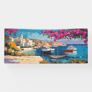 Wide Seascape Mediterranean Ruhiger Hafen Banner