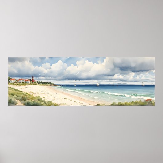 Wide Seascape "Norfolk lebt am Meer" Poster (Vorne)