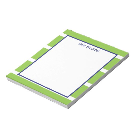 Wide Strip Lime Green Notepad Notizblock (Rotiert)