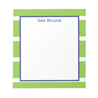 Wide Strip Lime Green Notepad Notizblock