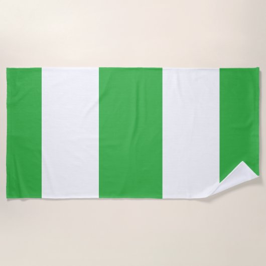 Wide Stripes Lime Green Strandtuch (Vorderseite)