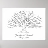 Wide Thumbprint Tree GuestBook Poster (Vorne)