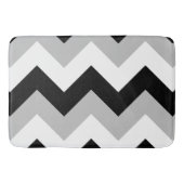 Wide Zigzag Muster Schwarz Weiß Badematte (Vorderseite)