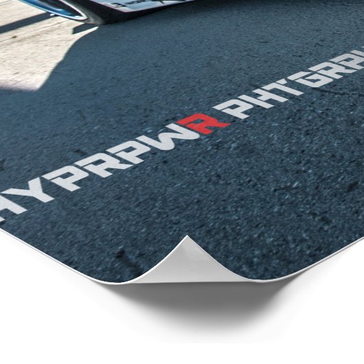 Widebody Nissan GT-R Libertywalk R35 mit Flugzeug Poster (Ecke)