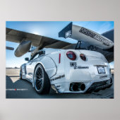 Widebody Nissan GT-R Libertywalk R35 mit Flugzeug Poster (Vorne)