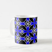 Widergespiegelter Celtic (Blau umgewandelt) Kaffeetasse (Vorderseite Links)