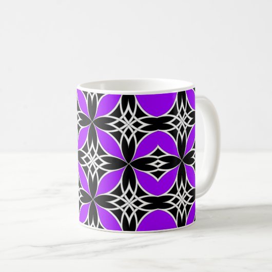 Widergespiegelter Celtic (Flutterby lila) Kaffeetasse (VorderseiteRechts)