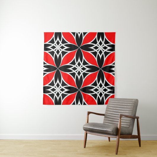 Widergespiegelter Celtic (Flutterby Rot) Wandteppich (Beispiel)