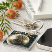 Widergespiegelter Disco-Ball 3 Schlüsselanhänger (Vorderseite rechts)