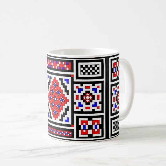 Widergespiegeltes Mosaik Kaffeetasse (VorderseiteRechts)