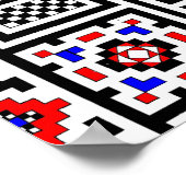 Widergespiegeltes Mosaik Poster (Ecke)