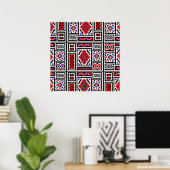 Widergespiegeltes Mosaik Poster (Heimbüro)