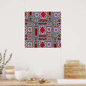 Widergespiegeltes Mosaik Poster (Küche)