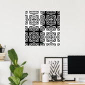 Widergespiegeltes Stückchen-Gitter Poster (Heimbüro)