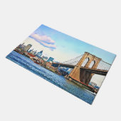 Widerlager des Brooklyn Bridge in New York Fußmatte (Schrägansicht)