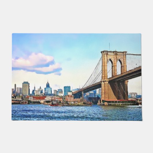 Widerlager des Brooklyn Bridge in New York Fußmatte (Vorderseite)