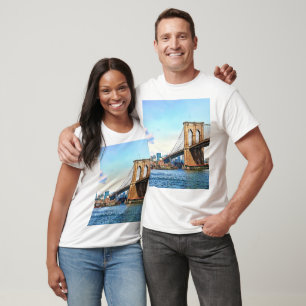 Widerlager des Brooklyn Bridge in New York T-Shirt