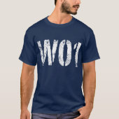 Widerliches Weiß beunruhigter Druck WO1 T-Shirt (Vorderseite)