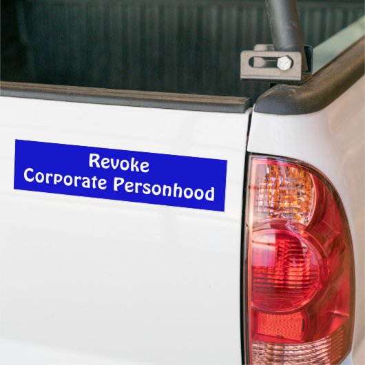 "Widerrufen Sie Coporate Personhood-" Autoaufkleber (Auf Lkw)