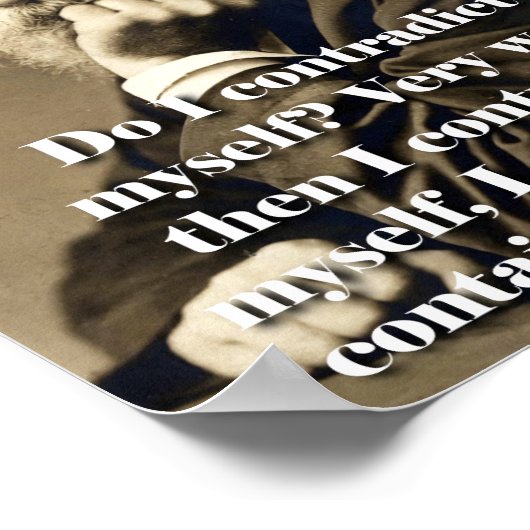 Widerspreche ich mir selbst - Whitman Poster (Ecke)