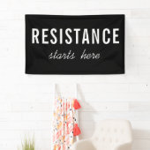 Widerstand beginnt hier mit politischem Protest-Mä Banner (Insitu)