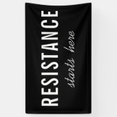 Widerstand beginnt hier mit politischem Protest-Mä Banner (Vertikal)