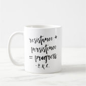 Widerstand, Beständigkeit, Fortschritt | Kaffeetasse (Links)