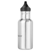 "Widerstand, Bestehen" schwarze, transparente Buch Edelstahlflasche (Rechts)