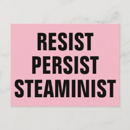 Widerstand bleibendes DAMPSinistischer STAMMresist Postkarte
