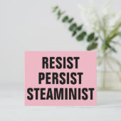 Widerstand bleibendes DAMPSinistischer STAMMresist Postkarte (Stehend Vorderseite)