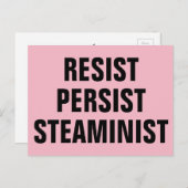 Widerstand bleibendes DAMPSinistischer STAMMresist Postkarte (Vorne/Hinten)