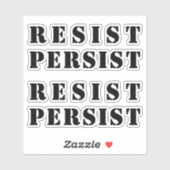 Widerstand bleibt bestehen - schwarze Buchstaben Aufkleber (Blatt)