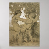 Widerstand der Liebe gegen Bouguereau Poster (Vorne)