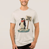 Widerstand: Der Pinguin kämpft gegen Zölle Tri-Blend Shirt (Vorderseite)