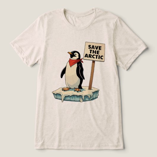 Widerstand: Der Pinguin kämpft gegen Zölle Tri-Blend Shirt (Design Vorderseite)