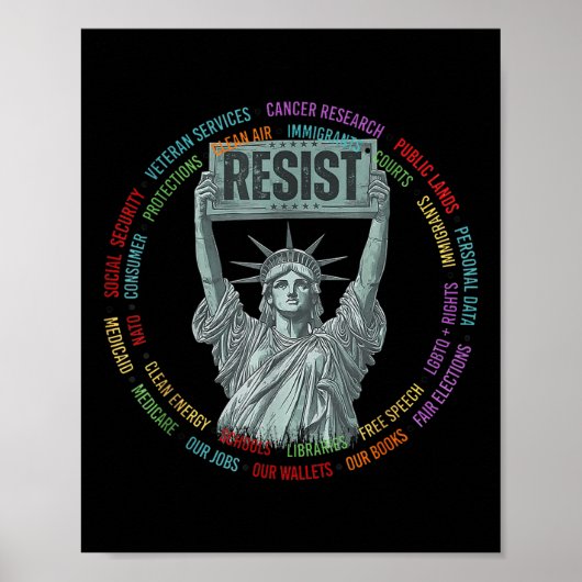 Widerstand der USA gegen Freiheitsstatue abhalten Poster (Vorne)