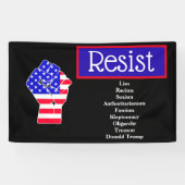 Widerstand Donald Trump, LIes, Oligarchie, Rassism Banner (Horizontal)