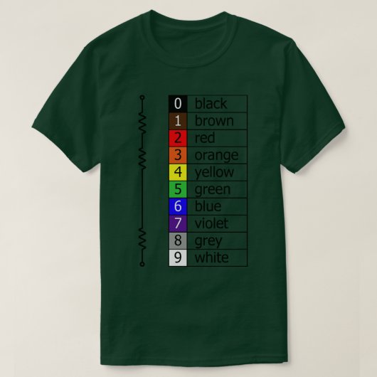 Widerstand Farbcode T-Shirt (Design vorne)