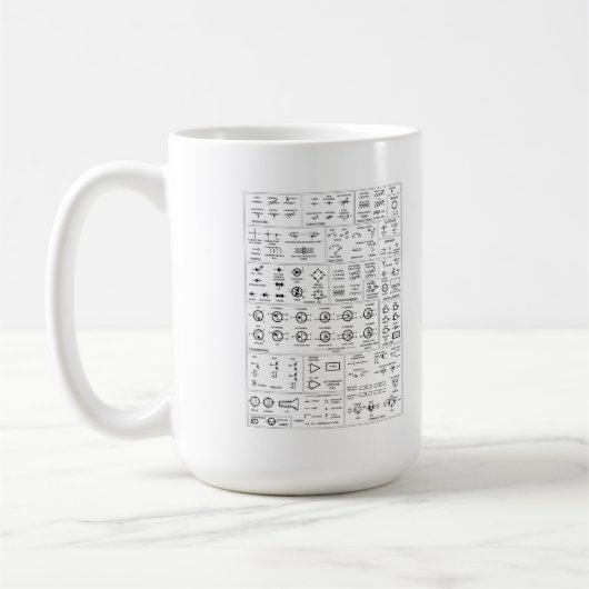 Widerstand-Farbcode-u. -diagramm-Symbole Kaffeetasse (Links)