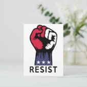 Widerstand Faust Kampf gegen politische Korruption Postkarte (Stehend Vorderseite)