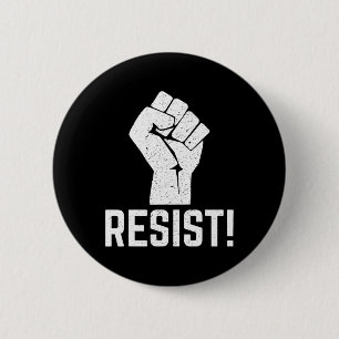 Widerstand Faust Widerstand Vintage Button