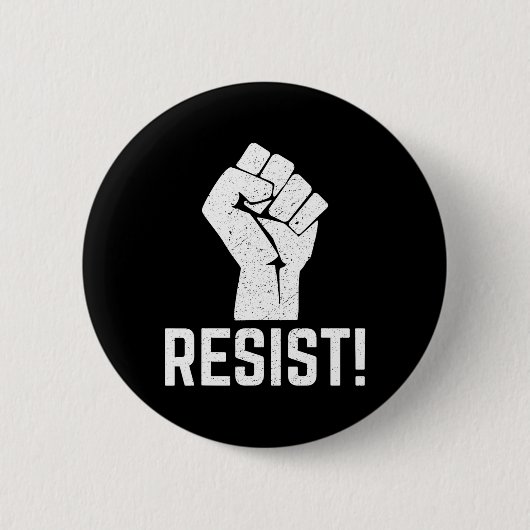 Widerstand Faust Widerstand Vintage Button (Vorderseite)