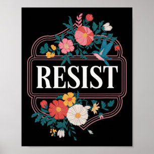 Widerstand gegen Blumenprotest Trump gegen Trump 3 Poster