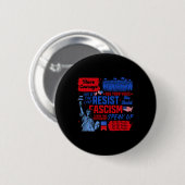 Widerstand gegen den Faschismus liberale aktivisti Button (Vorne & Hinten)