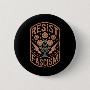 Widerstand gegen den Faschismus Protest Trump gege Button