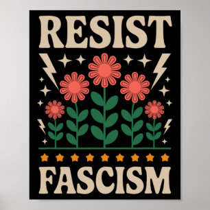Widerstand gegen den Faschismus Protest Trump gege Poster