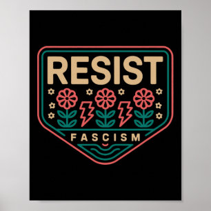 Widerstand gegen den Faschismus Protest Trump gege Poster