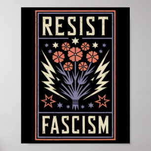 Widerstand gegen den Faschismus Protest Trump gege Poster